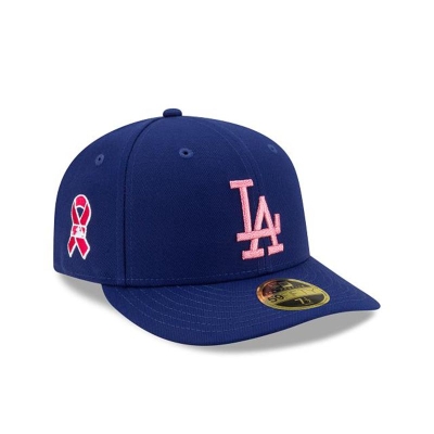 Blue Los Angeles Dodgers Hat - New Era MLB Mother's Day Low Profile 59FIFTY Fitted Caps USA4809576